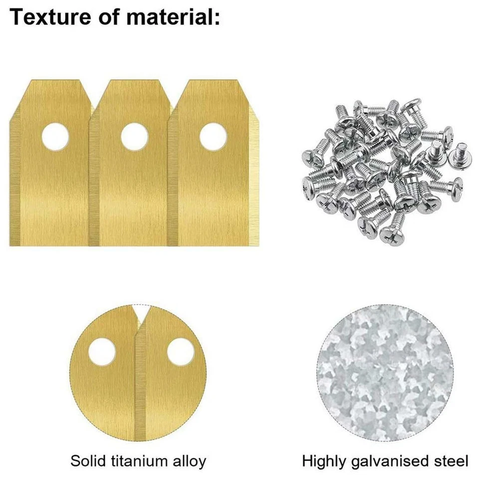 45 Stück Titan Ersatz Messer Klingen für Husqvarna Automower Gardena Mähroboter - Bild 3 von 4