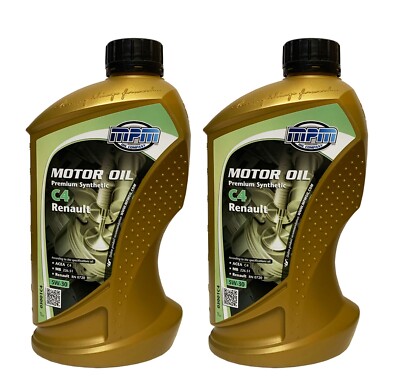 2x MPM 1Liter 5W-30 Premium Synthetic C4 Renault Motoröl, ACEA C4