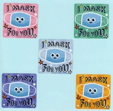 15 I Mask For You Large Stickers - Rewards