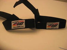 Team Gat Padded Lifting Straps 2 straps 100% cotton Black, New in Bag!!!