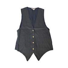 VintaVia Max Everywear Mens Vest Medium Geometric Button Front Made in USA