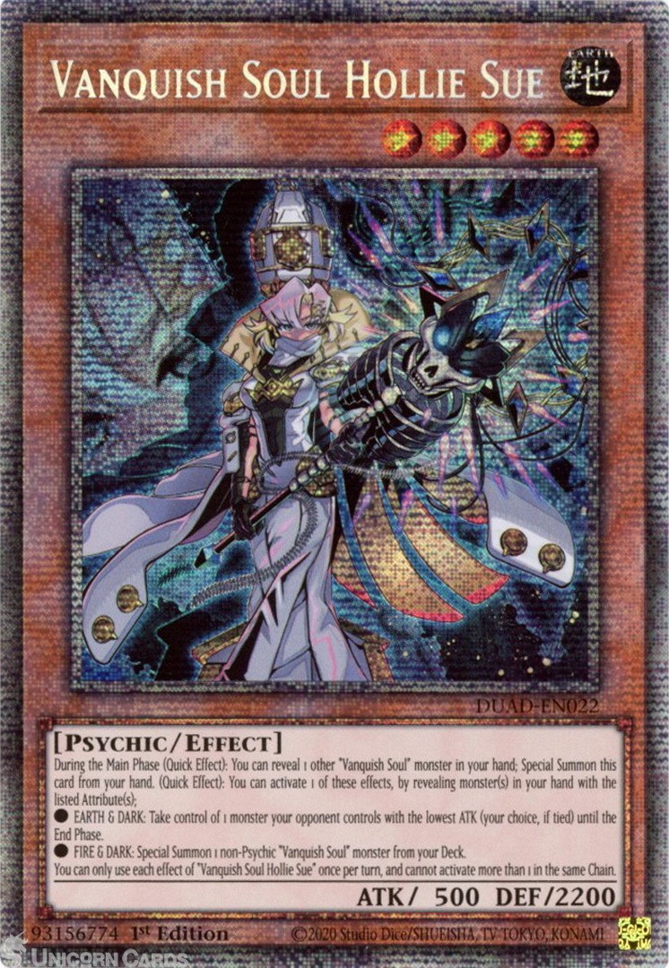 DUAD-EN022 Vanquish Soul Hollie Sue : Starlight Rare 1st Edition Mint YuGiOh Car
