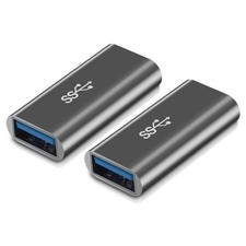 2-Pack Aluminum A Female to Female -Connector Converter,USB 3.0 Coupler Ada...
