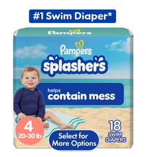 Pampers Splashers Swim Diapers Size 4, 18 Count