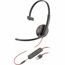 Poly Blackwire 3215 Monaural Wired USB-A Headset TAA 8M3Y1A6