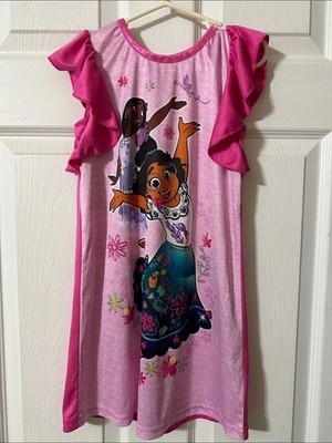 Girls' Pink Flutter-Sleeve Character Pajama Nightgown