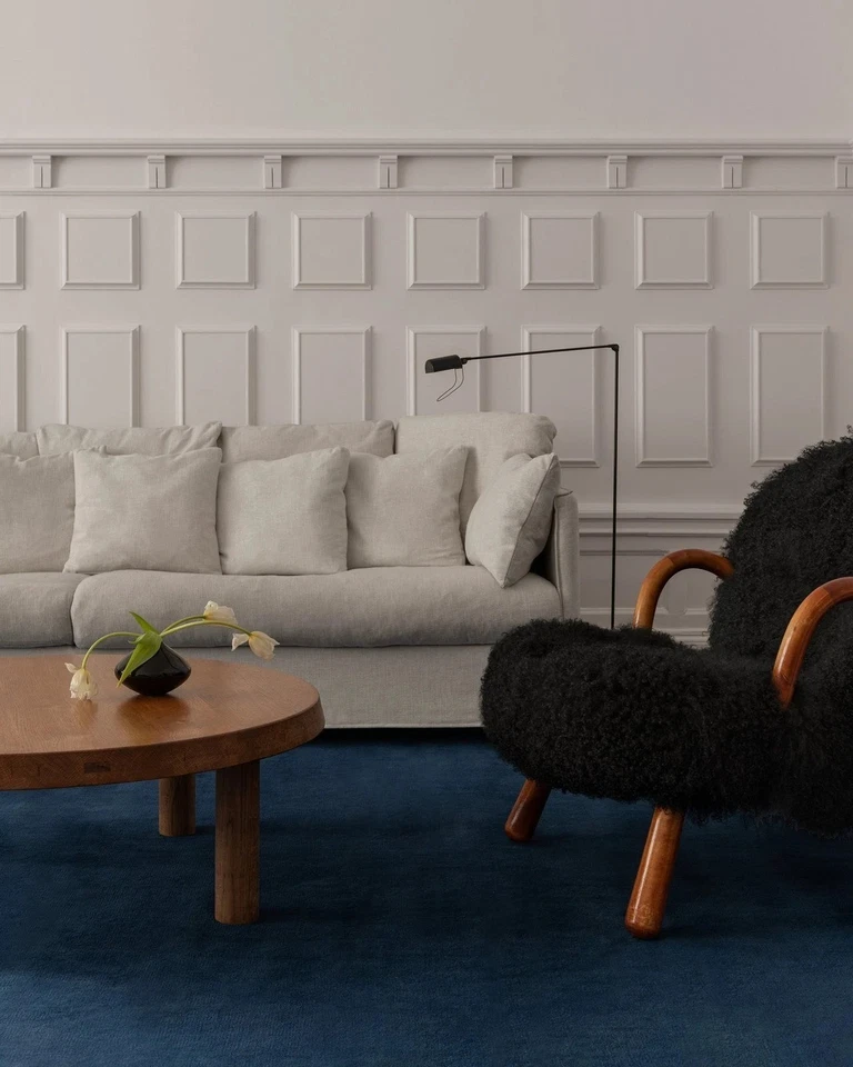 Hand-Tufted Wool Rug 9x12ft- Nordic Knots Grand Deep Blue Rug, Handmade Area Rug - Image 4 of 4