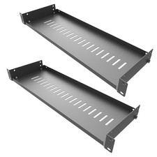 2 Pack of 1U Vented Cantilever Server Rack Mount Shelf 6" 154mm Deep for 19...