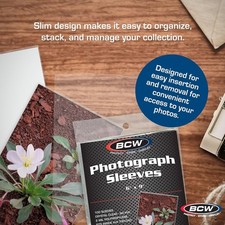 100 BCW Photo Protection Sleeves 2 Mil Thin 6x9 New Pack of 100 Acid Free Bags