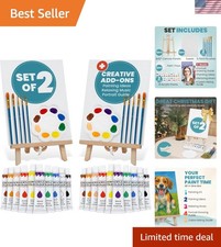 Set of 2 Painting Kits for Adults and Couples Sip and Paint Kit for Date Night a