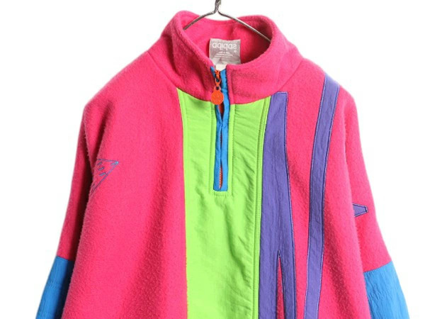 Adidas 80s Crazy Pattern Half Zip Jacket Multicol… - image 2