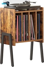 Record Player Stand  Record Storage Table  End Table with Vinyl Holder Display