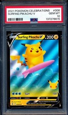 Surfing Pikachu V 2021 Pokemon Celebrations #008 PSA 10