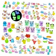 150 Pcs Mini Resin Animals 26 Styles Bulk to Hide Miniature Figures Luminous