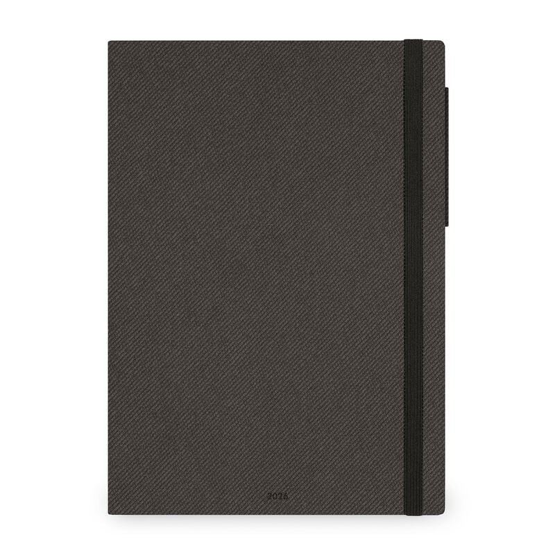 AGENDA MAXI SETTIMANALE 12 MONTH 2026 - DEEP GRAPHITE LEGAMI