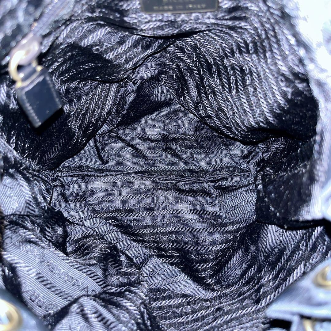 Prada Nylon Drawstring Mini Backpack Triangle Log… - image 14