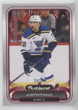 2023-24 Upper Deck Parkhurst Pink Foil 24/50 Justin Faulk #255 a3q