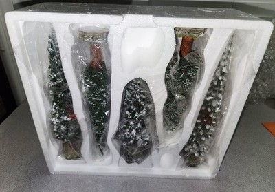 Department 56 Snowy Evergreens Set Of 5 Large Accessory
