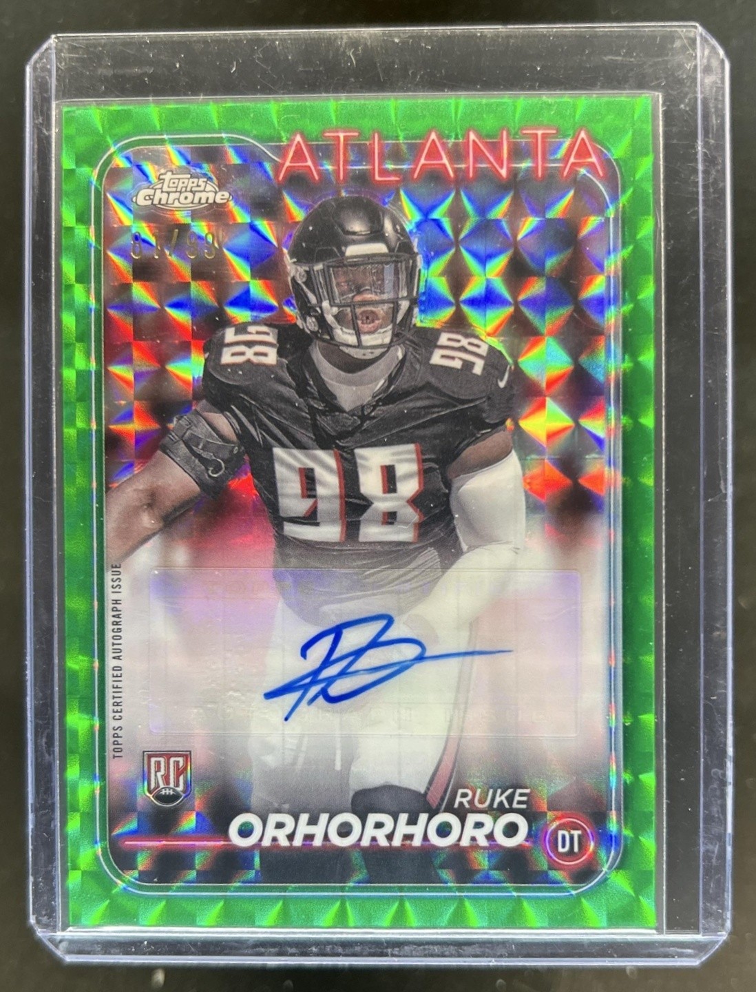 Ruke Orhorhoro Topps Chrome Rookie Autographs Variations #RAROR Green Geometric