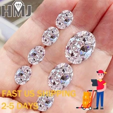 US 1-16pcs Moissanite Oval Cut Loose Stone D VVS1 GRA 0.1-5ct for Jewelry Making