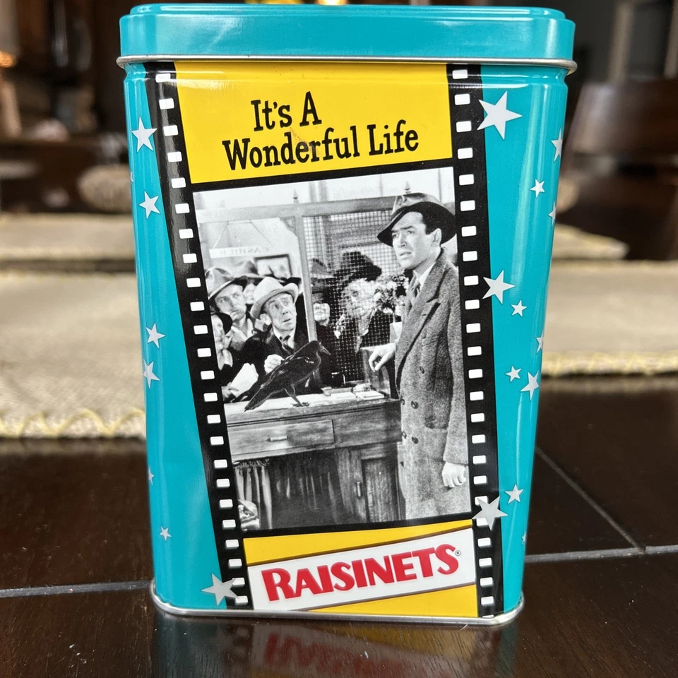 Nestle Raisinets Metal Tin 65 Years of Movie Memories It’s a Wonderful Life 6.5” - Image 3 of 4