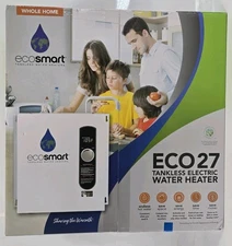 EcoSmart ECO 27 Tankless Electric Water Heater 27kW 240V Whole House – Brand New