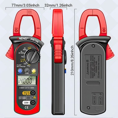 Digital Clamp Meter AC / DC Stromspannung Multimeter Temp Volt Verstärker Tester