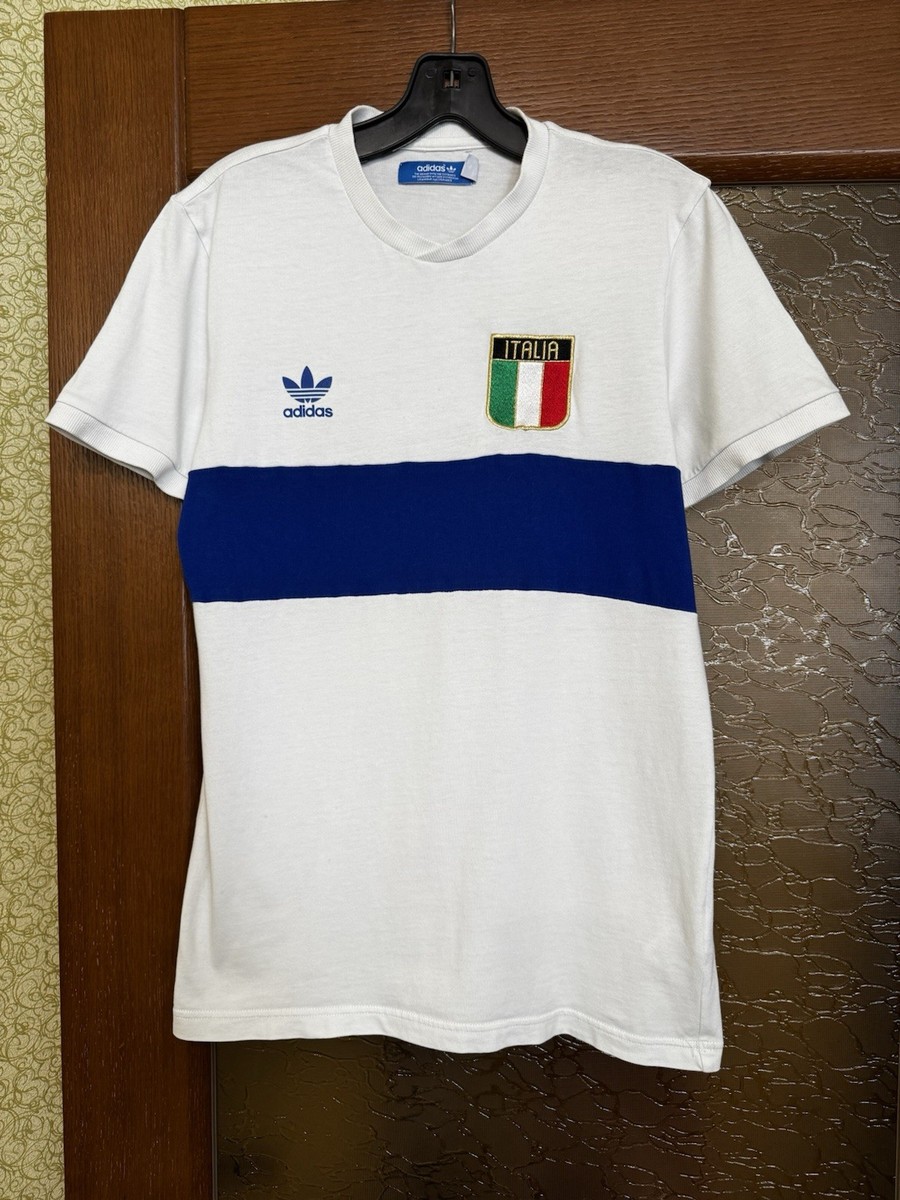 Adidas Vintage Italy Soccer Jersey Italia Shirt #7 Retro 80s Style