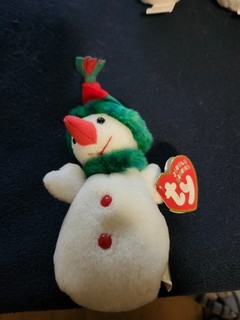 Ty Snowball 1997 Snowman Bear 4 Th Gen PVC 7 Beanie Baby MWMT