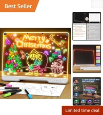 Versatile 16-Inch Doodle Board with Rechargeable Colors and Stand - Art Anytime!