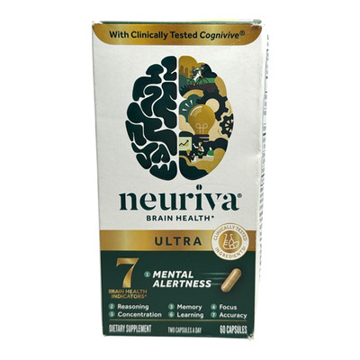 *Neuriva Brain Health Ultra Dietary Supplement -60 Capsules- New In Box