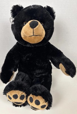Black Bear Plushie 14 Inch Tall Paw Pattern On Feet So Soft!