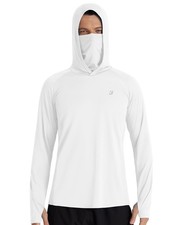 Men's UPF 50 Hooded Fishing Shirts Long Sleeve Sun Protection Hoodie, Hiking...