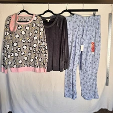 Croft&Barrow Multi Brands/Styles Women Penguin Pajama Set 3 Tops & 1 Bottom 2XL