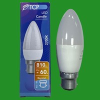 Tcp 8.3W Led Kerzenlampe Dimmbare B22 Sockel 2700K Warmweiß, 1 StüCk
