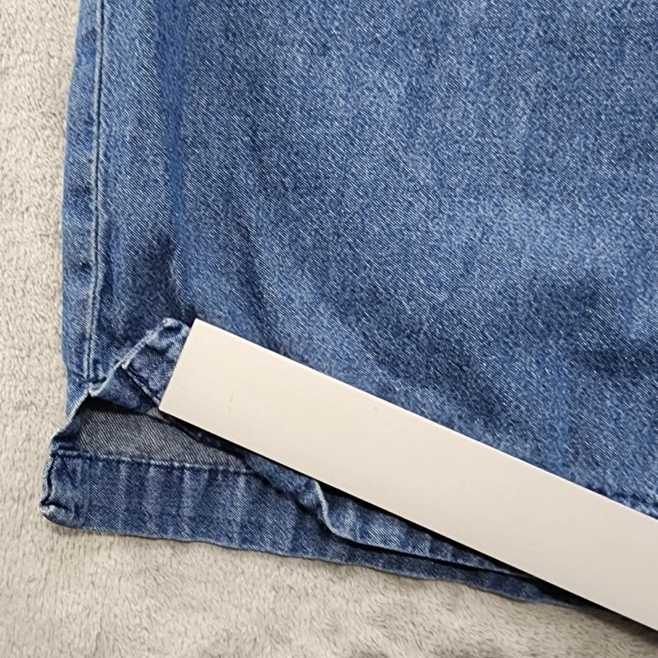 Calça feminina vintage anos 90 tamanho 22W puxar cordão bolsos cambraia - Imagem 2 de 4