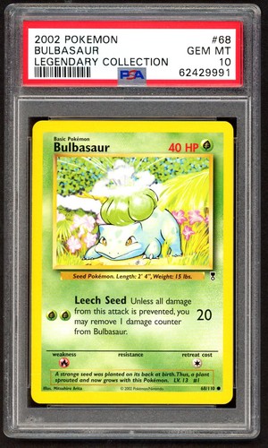 Bulbasaur graded PSA 10 for sale on eBay