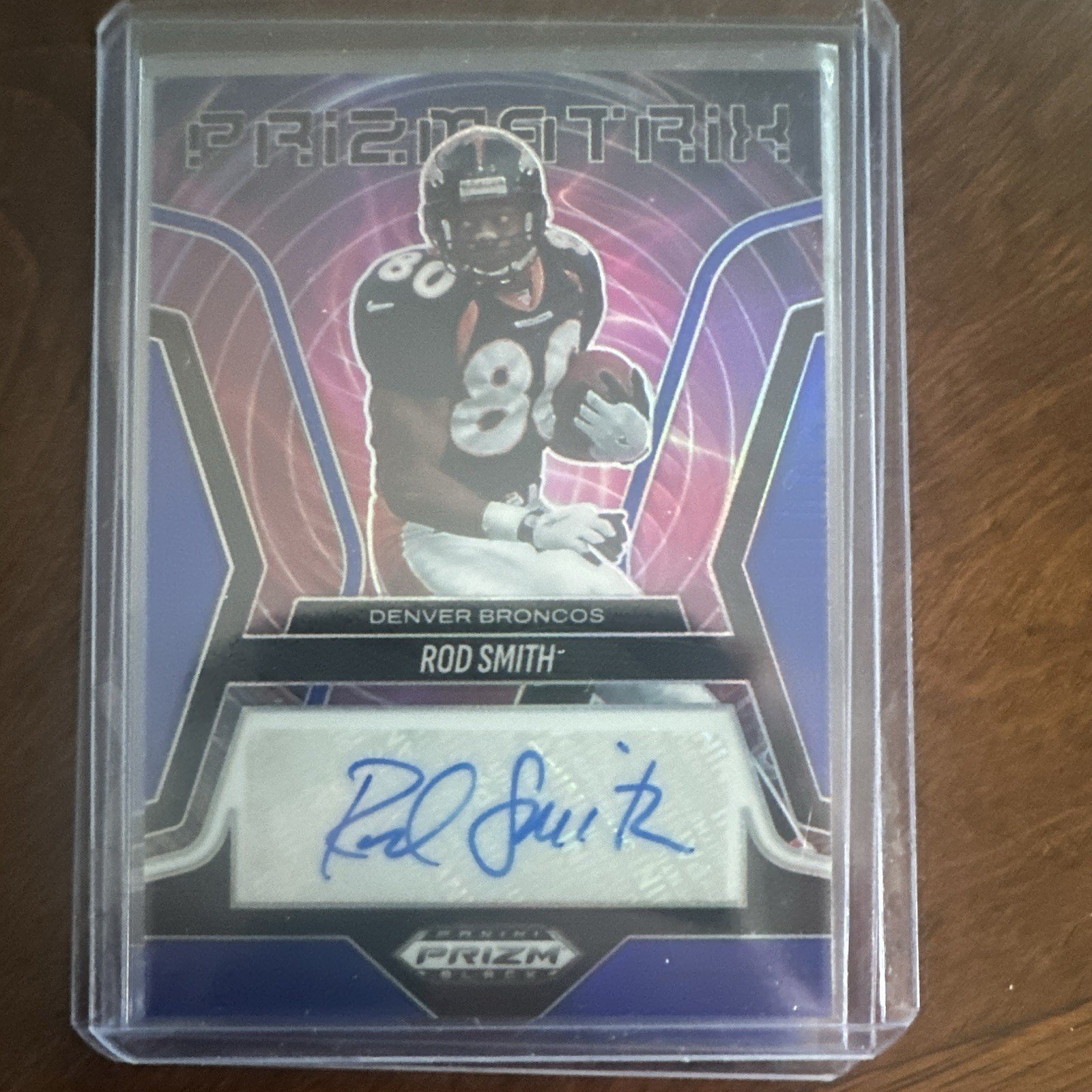 Panini 2025 Prizm Black Rod Smith Broncos Prizmatrix Signatures 13 /49