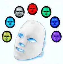 LED Light Therapy Face Mask - 7 Color Photon Therapy, Anti-Aging usb c