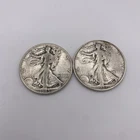 Set of 2 Walking Liberty Silver Half Dollar  90% Silver Coin.