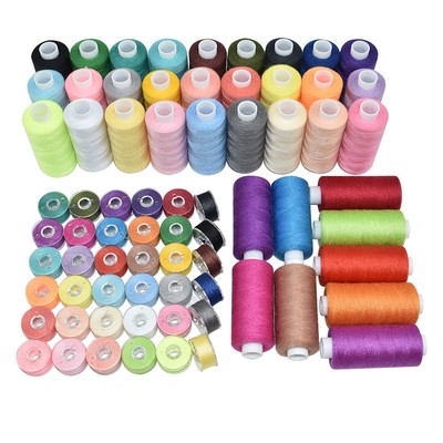 72Pcs 36 Colors Sewing Thread Set with Matching Prewound Bobbin Threads and C...