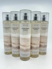 bath and body works (5 Pc) SUNWASHED SANTAL Fragrance Mist 8 Oz New!