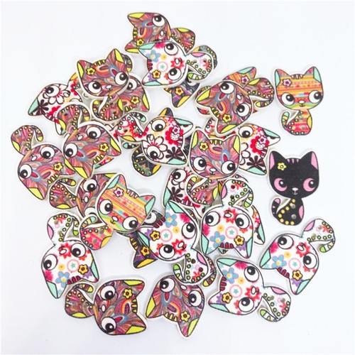 50 Bottoni In Legno Colorati Forme Miste 28mm: Perfetti Per Scrapbooking, Cucito E Bricolage Creativo