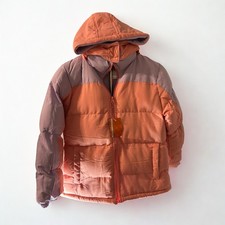 Operation Warm Kids Puffer Jacket Orange Purple Fleece Lined Size 14/16
