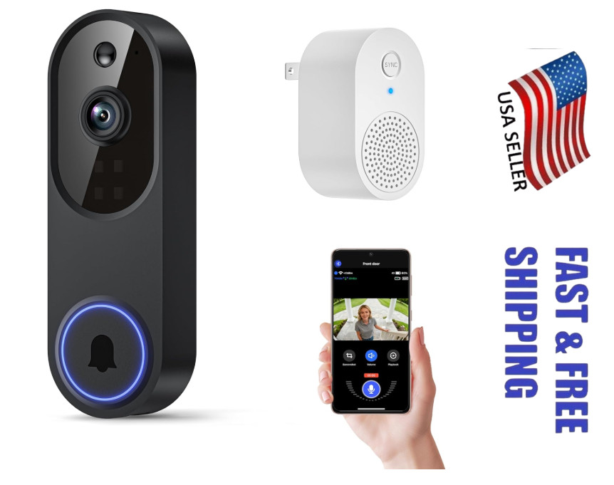 Ring Video Doorbell 1080p HD Camera WI-FI Motion Detection Night Vision Wireless