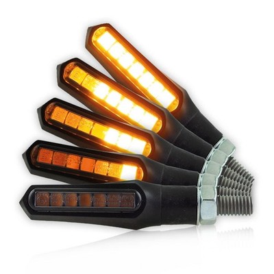LED Lauflicht Blinker Progress-Line Stick schwarz, Getönt, E-geprüft, 12V 0,4W