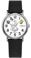 Timex x Peanuts Snoopy Dancing Leather Strap Quartz Unisex Watch TW2Y31000