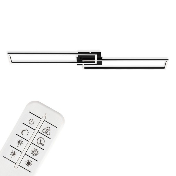 Deckenlampe Led Deckenleuchte Dimmbar Fernbedienung Cct Timer 40W Schwarz-image