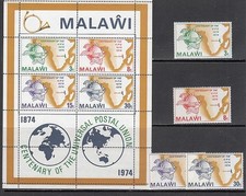 Malawi - Courrier Yvert 217/20+Hb 36 ** MNH UPU