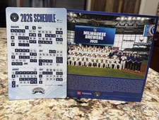Milwaukee Brewers 2026 Magnetic Schedule Giveaway SGA & 2025 Team Picture